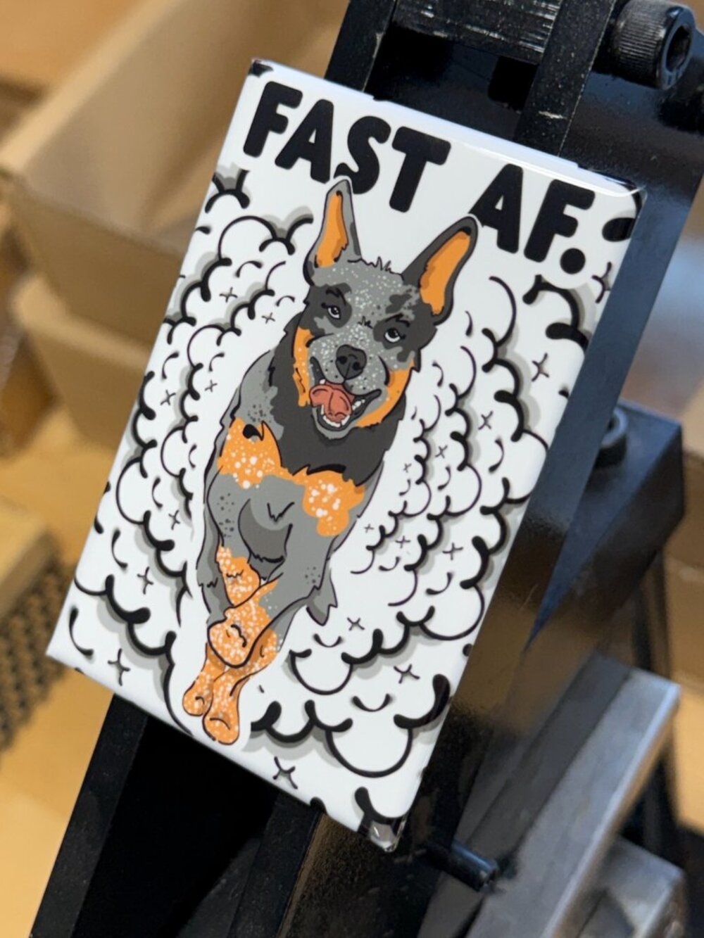 Australian Cattle Dog Fast AF Magnet Handmade Pet Portrait Art Decor Gift 2x3 - Picture 3 of 7